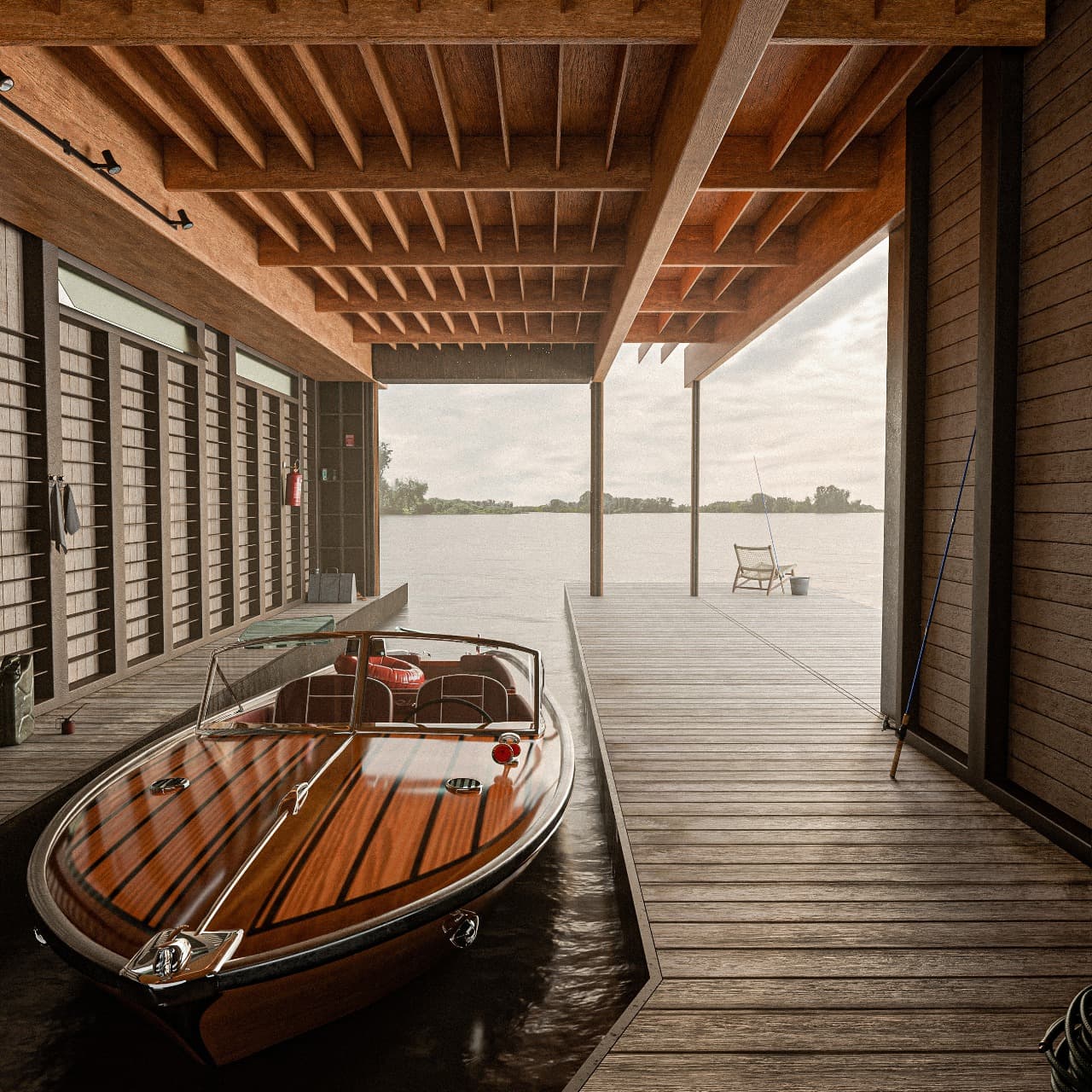 Lakeside Boathouse Retreat